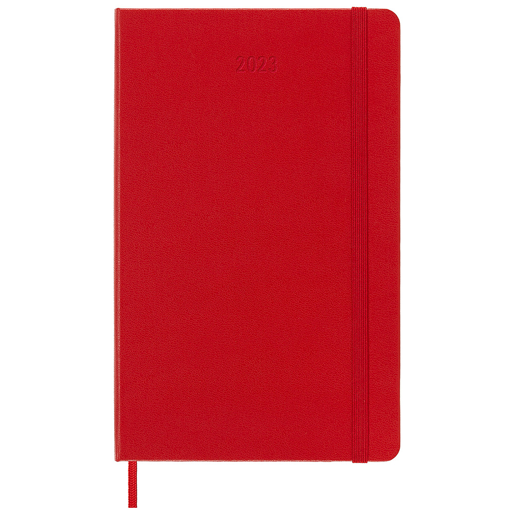 Еженедельник датированный "Classic Wknt Large", 210x130 мм, 144 страницы, линейка, красный, 2023 - 2