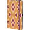 Блокнот "Ikat mustard blush", А5, 96 листов, линейка, оранжевый, бордовый - 3
