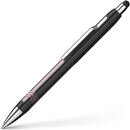 Ручка шариковая автоматическая "Schneider Epsilon Touch", черный, розовый, стерж. синий
