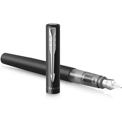 Ручка перьевая Parker "Vector XL" F21, М, черный, патрон синий - 4