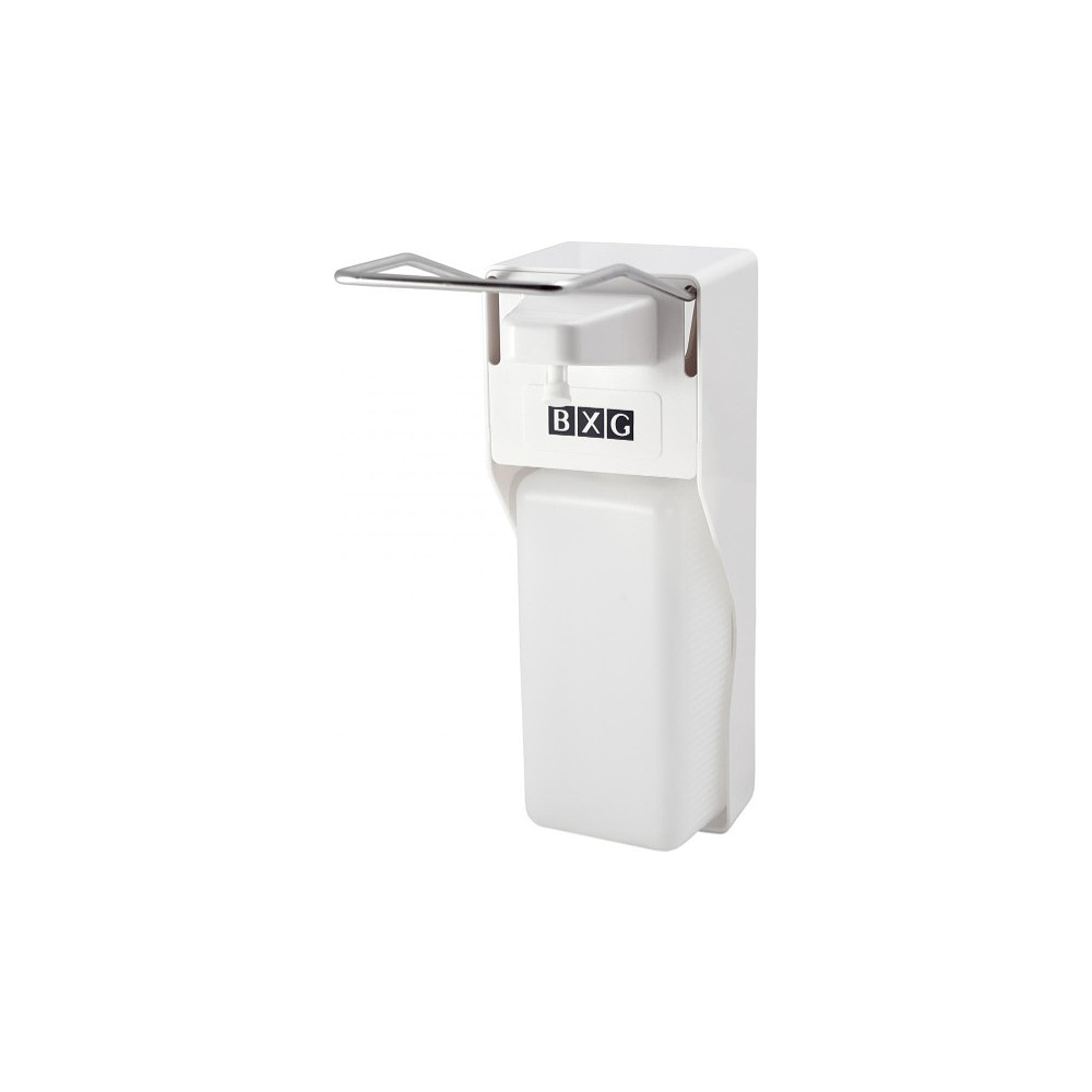 Диспенсер BXG ESD-2000 для мыла жидкого 1л, локтевой, пластик, белый