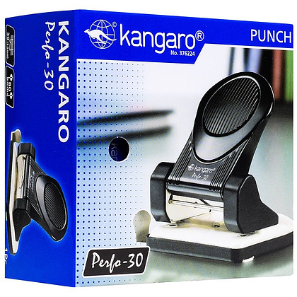 Дырокол Kangaro "Perfo-30", 30 листов, темно-синий - 3
