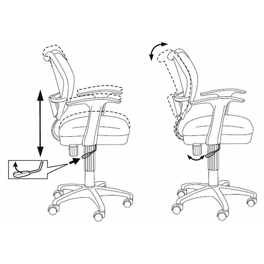 Кресло для детей "Бюрократ CH-W797", сетчатая ткань, пластик, розовый - 5
