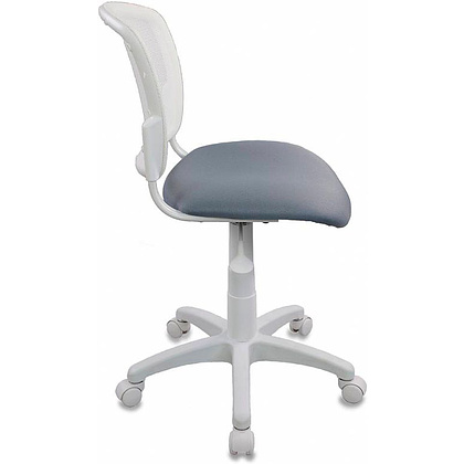 Кресло для детей Бюрократ "CH-W296NX/15-48", ткань, пластик, белый, серый - 3