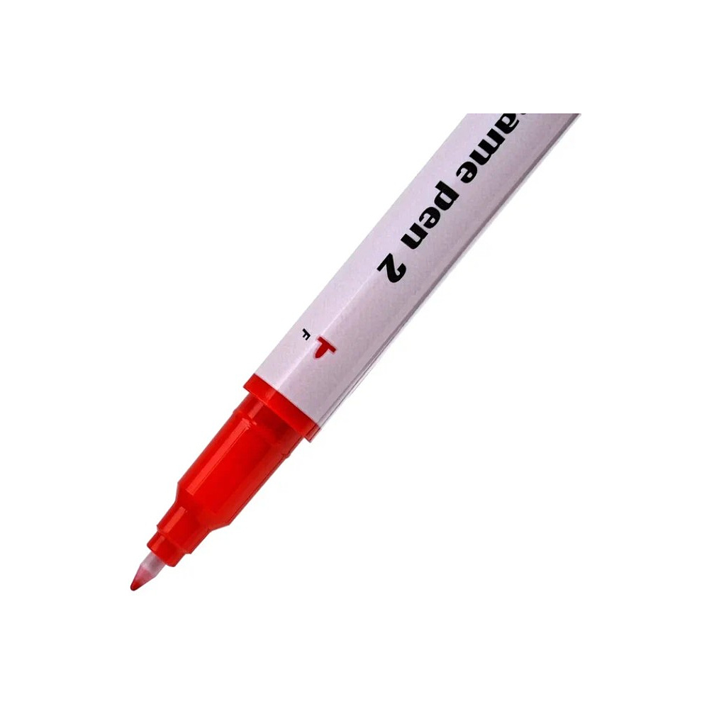 Маркер перманентный "Twin Name Pen", двусторонний, красный - 5