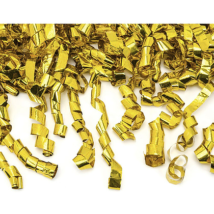 Хлопушка праздничная с лентами, 40 см, золотистый - 3