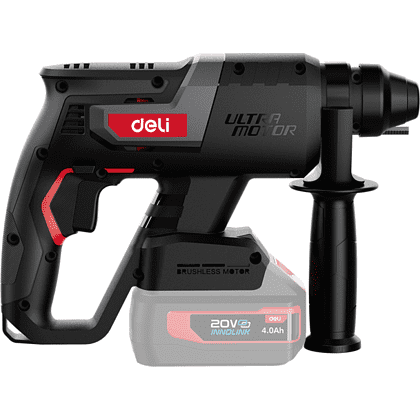 Аккумуляторный перфоратор Deli RS EDE-DC20-2, 20 В, 2 Дж, без АКБ и ЗУ, кейс - 5