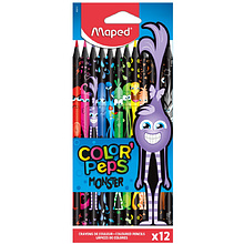 Цветные карандаши Maped "Color' Peps Monster", 12 цветов