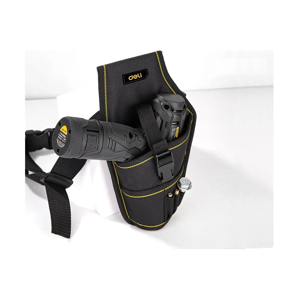 Сумка для инструментов поясная Deli YS EDL430004, 260х150х40 мм, ткань Oxford, черный - 2