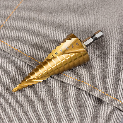 Сверло ступенчатое Deli YS EDH-JTZ032-E1, 4-32 мм, TiN, титановое покрытие - 3