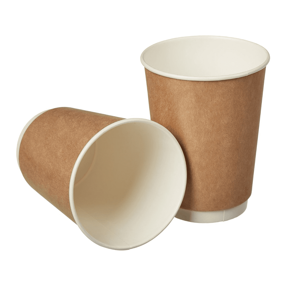 Стакан картонный 25 шт, 300 мл, крафт ECO - 2