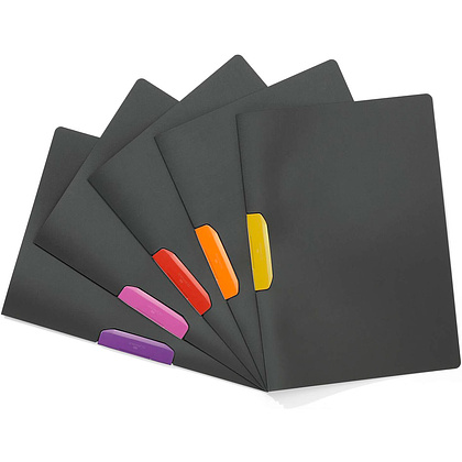 Папка с клипом "Duraswing Color", антрацит, красный клип - 3