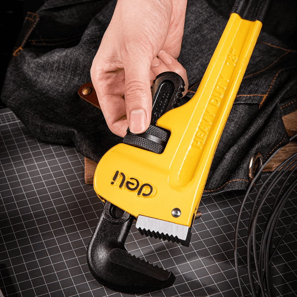 Ключ разводной Deli "EDL2518", 410 мм, желтый, черный - 3