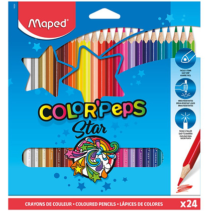 Цветные карандаши Maped "Color Peps", 24 цвета