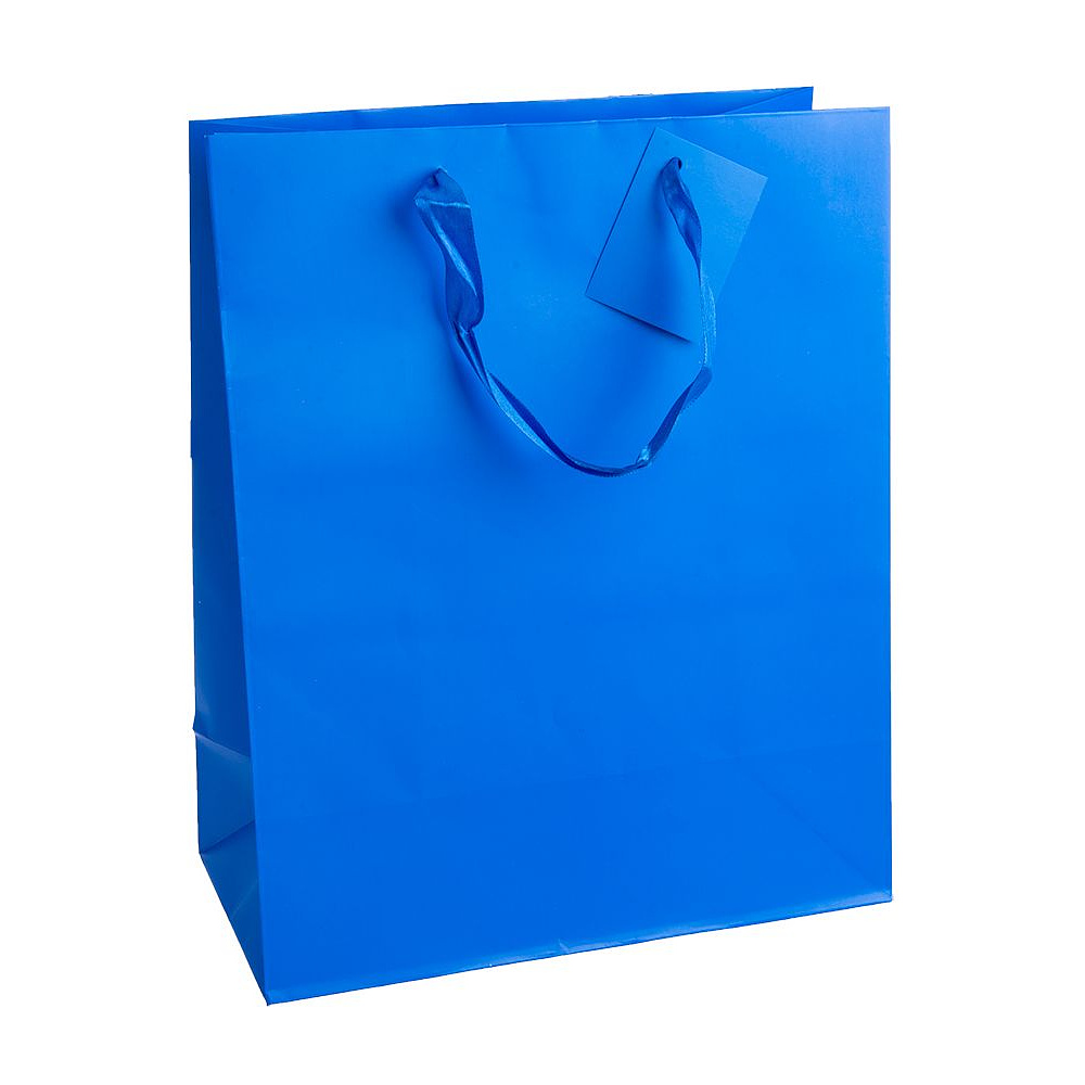 Пакет бумажный подарочный "Однотонный", 26.4x32.4x13.7 см, ассорти