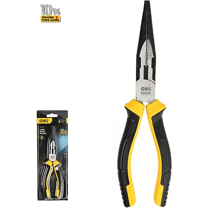 Длинногубцы Deli YS EDL0102, 200 мм, 2-х компонентные рукоятки - 2