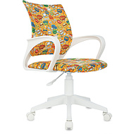 Кресло детское Бюрократ 1W, ткань, пластик, оранжевый бэнг