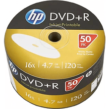 Диск HP DVD+R, 4.7 Гб, 16х, 50 шт, Printable