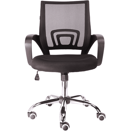 Кресло для персонала "EVERPROF EP-696", ткань, сетка, хром, черный - 2