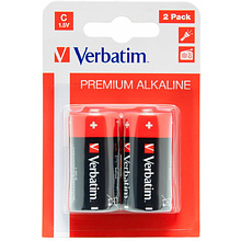 Батарейки алкалиновые Verbatim "C/LR14", 2 шт