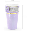 Стакан бумажный, 6 шт, 220 мл, светло-фиолетовый - 4