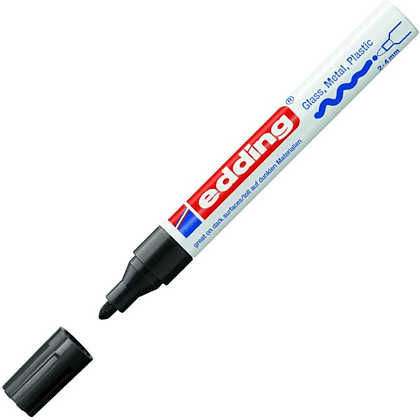 Маркер перманентный на нитрокраске Edding "750", черный