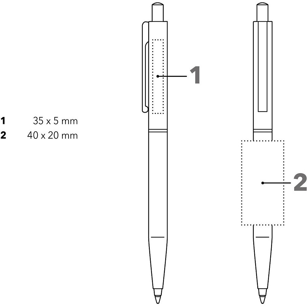 Ручка шариковая автоматическая "Point metal", 1.0 мм, стерж. синий, белый - 2