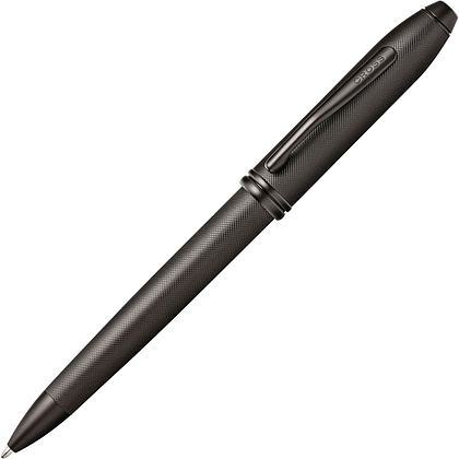 Ручка шариковая Cross "Townsend Black Micro Knurl", 0.7 мм, черный, стерж. черный