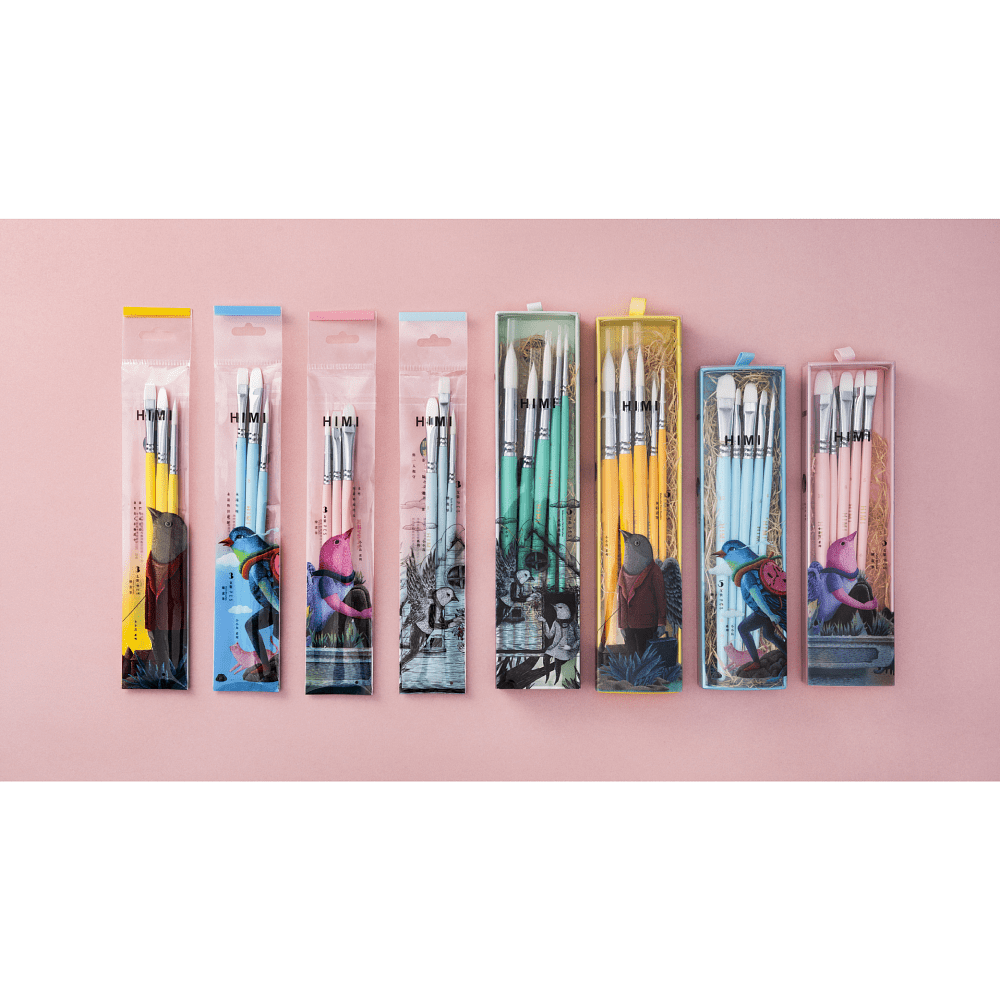 Набор кистей для рисования "Himi Miya Little Bird", синтетика, 5 шт - 10