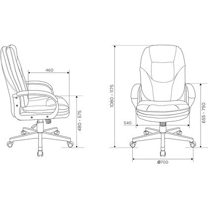 Кресло для руководителя "Бюрократ CH-868N Fabric", пластик, черный - 7