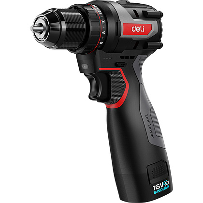 Аккумуляторная дрель-шуруповерт Deli RS EDE-DZ16-1D2 16 В, 45 Нм, 2 АКБ, 2 Ач, сумка - 2