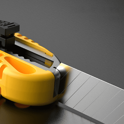 Нож строительный Deli YS EDL003B, 18 мм, универсальный, 24 шт./упак. - 3