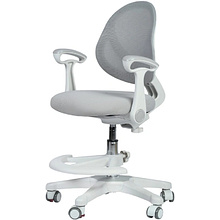 Кресло детское YOKA YC-2 Lenny, сетчатая ткань, серый, пластик, белый