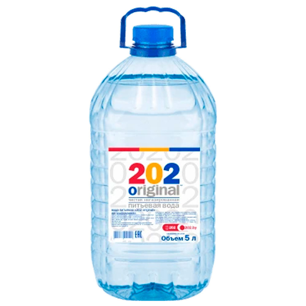Вода питьевая "202 original", негазированная, 5 л