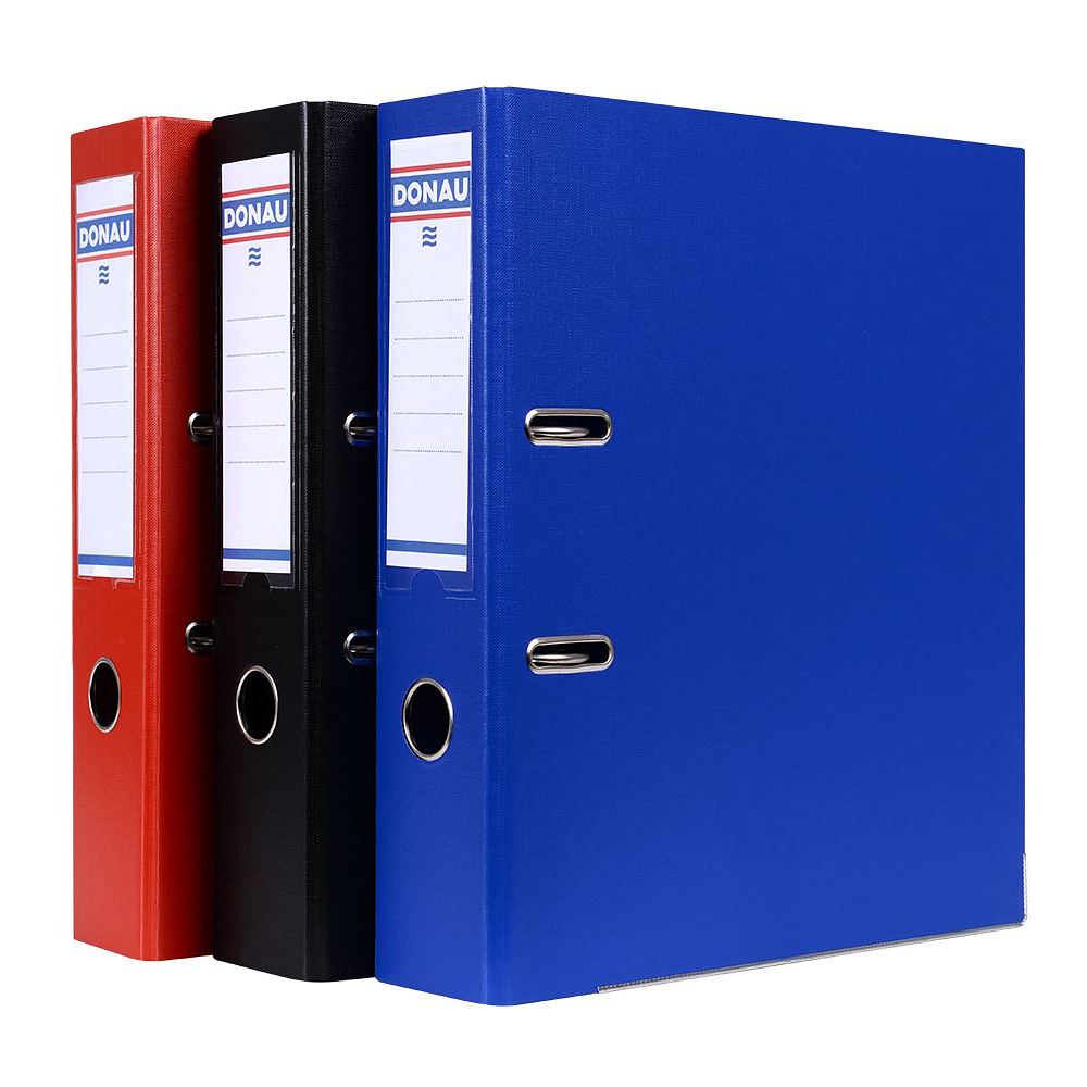 Папка-регистратор "Donau", A4, 75 мм, ПВХ, красный - 3