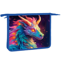 Папка для тетрадей "Дракон", А5, на липучке, пластик, синий