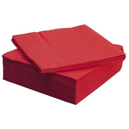 Салфетки бумажные "Duni", 50 шт, 33x33 см, красный - 2