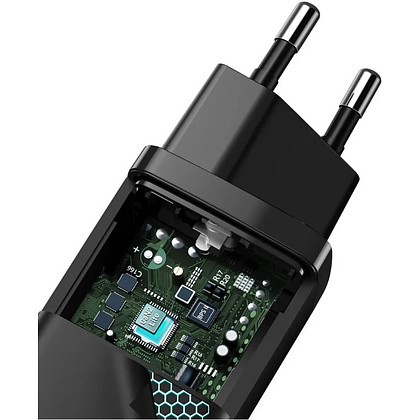 Сетевое зарядное устройство Baseus "CCGAN2L-B01" GaN2 Lite Quick Charger Type-C+USB, черный - 5