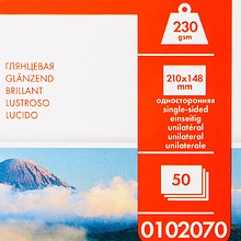 Фотобумага глянцевая для струйной фотопечати "Lomond", А5, 50 листов, 230 г/м2