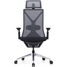 Кресло для руководителя SitZone E-YR-001A-P1-BK сетка/ткань, черный