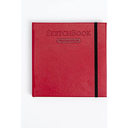 Скетчбук для акварели "Малевичъ", 14.5x14.5 см, 200 г/м2, 30 листов, красный - 8