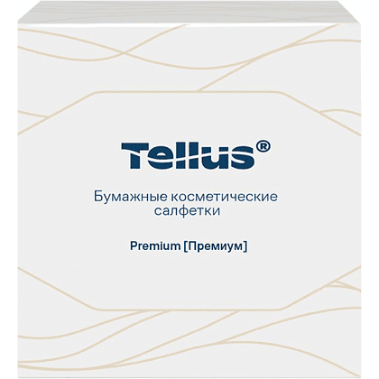 Салфетки косметические Tellus Премиум, 90шт/уп, в кубе - 2