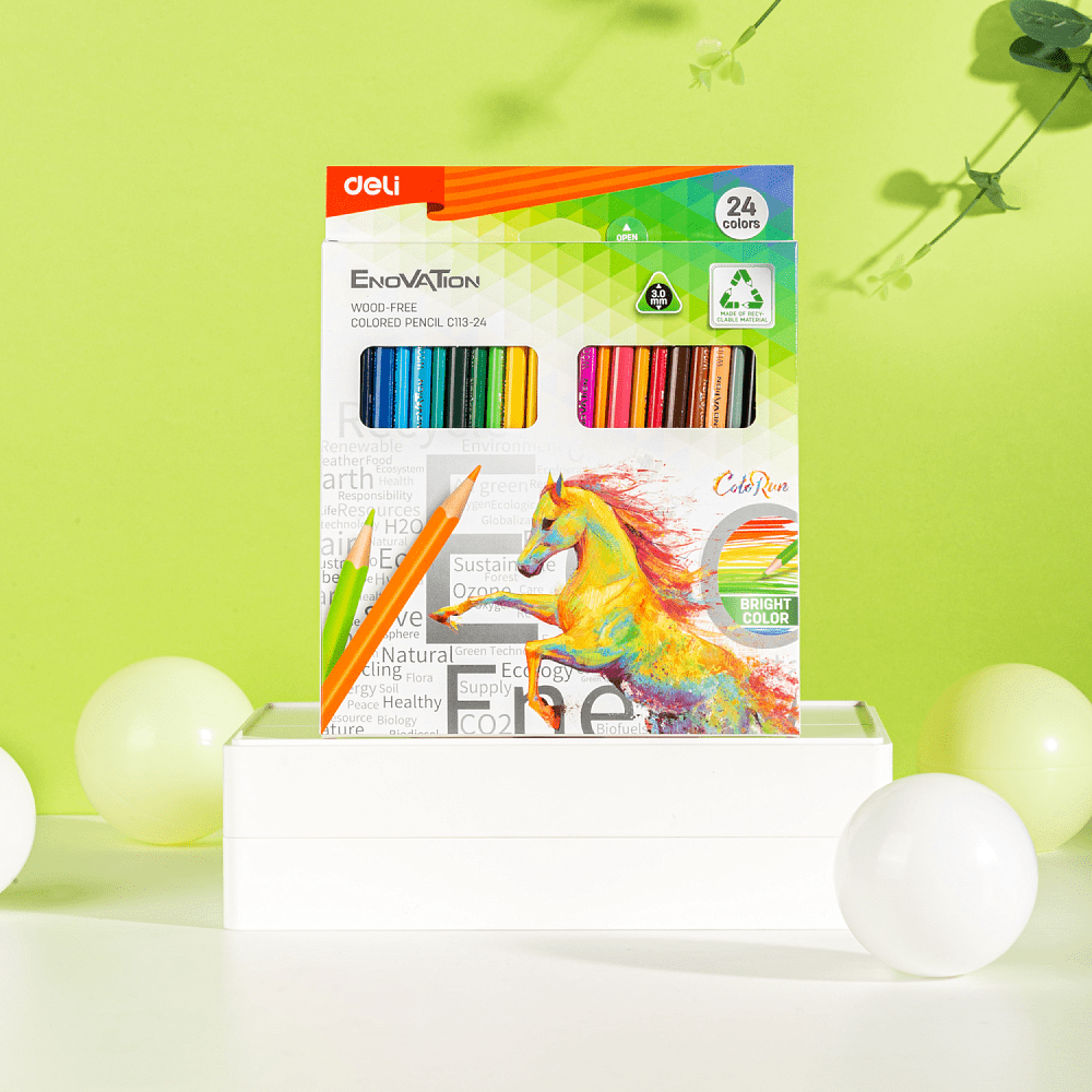 Цветные карандаши "Enovation", 24 цвета - 4