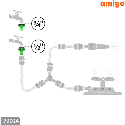 Адаптер Amigo Grande 79024, 1/2-3/4", внутренняя резьба - 7