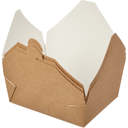 Контейнер бумажный, 950 мл, 170/135х155/120х50, 40 шт, крафт