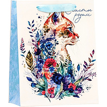 Пакет бумажный подарочный "Счастье рядом", ламинированный