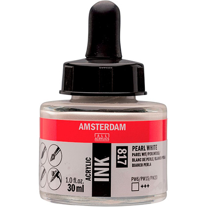 Жидкий акрил "Amsterdam", 817 жемчужный белый, 30 мл