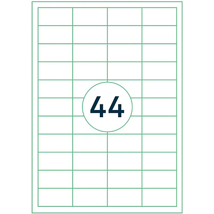 Самоклеящиеся этикетки универсальные "Rillprint", 48.5x25.4 мм, 100 листов, 44 шт, белый - 2