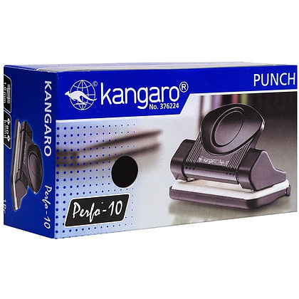 Дырокол Kangaro "Perfo-10", 10 листов, темно-синий - 3