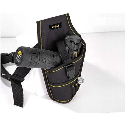 Сумка для инструментов поясная Deli YS EDL430004, 260х150х40 мм, ткань Oxford, черный - 2